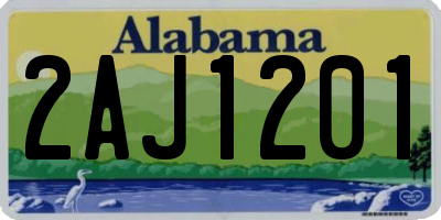 AL license plate 2AJ1201