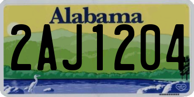 AL license plate 2AJ1204