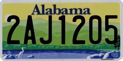 AL license plate 2AJ1205