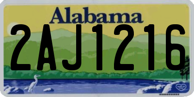 AL license plate 2AJ1216