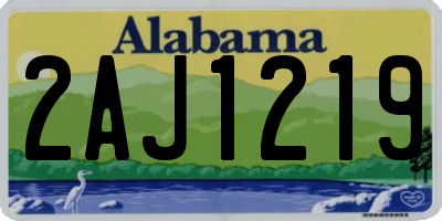 AL license plate 2AJ1219