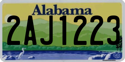 AL license plate 2AJ1223