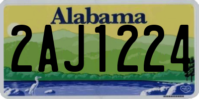 AL license plate 2AJ1224