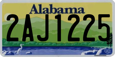 AL license plate 2AJ1225