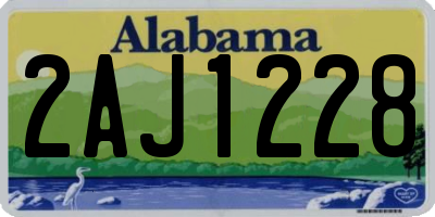 AL license plate 2AJ1228