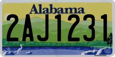 AL license plate 2AJ1231
