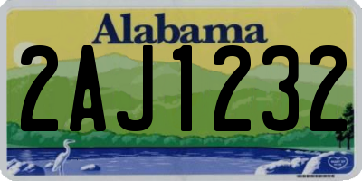 AL license plate 2AJ1232