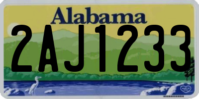 AL license plate 2AJ1233
