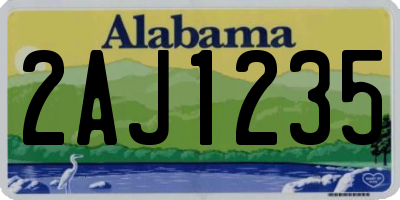 AL license plate 2AJ1235