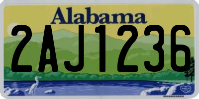 AL license plate 2AJ1236