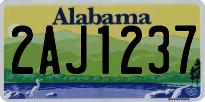 AL license plate 2AJ1237