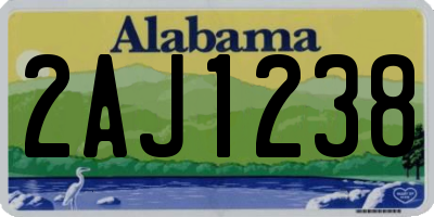 AL license plate 2AJ1238