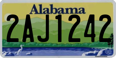 AL license plate 2AJ1242