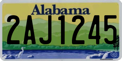 AL license plate 2AJ1245