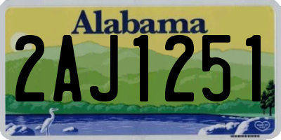 AL license plate 2AJ1251