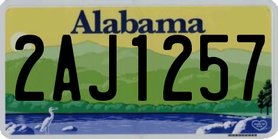 AL license plate 2AJ1257