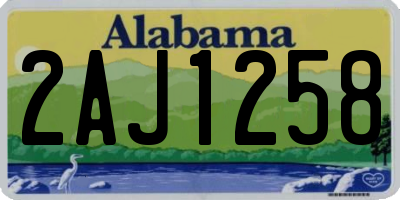 AL license plate 2AJ1258