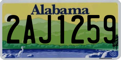 AL license plate 2AJ1259