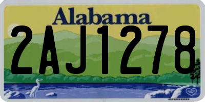AL license plate 2AJ1278