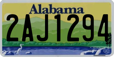 AL license plate 2AJ1294
