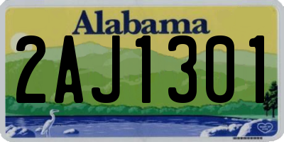 AL license plate 2AJ1301