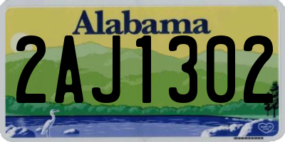 AL license plate 2AJ1302