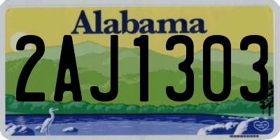 AL license plate 2AJ1303