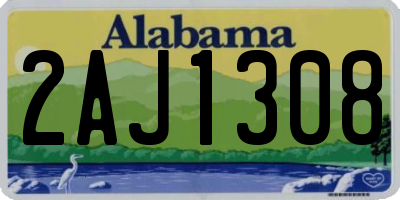 AL license plate 2AJ1308