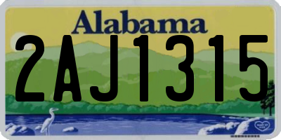 AL license plate 2AJ1315