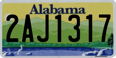 AL license plate 2AJ1317
