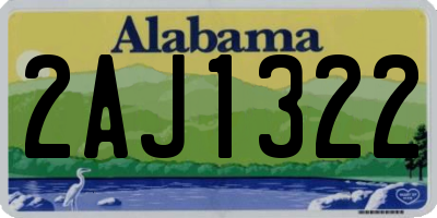AL license plate 2AJ1322
