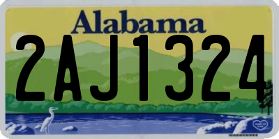 AL license plate 2AJ1324