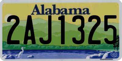 AL license plate 2AJ1325