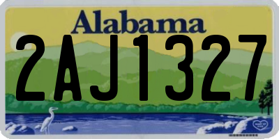 AL license plate 2AJ1327