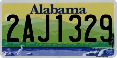 AL license plate 2AJ1329