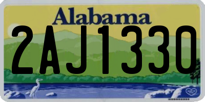 AL license plate 2AJ1330