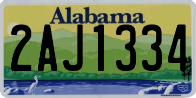 AL license plate 2AJ1334