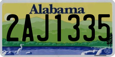 AL license plate 2AJ1335