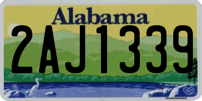 AL license plate 2AJ1339