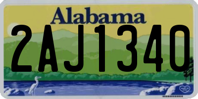 AL license plate 2AJ1340