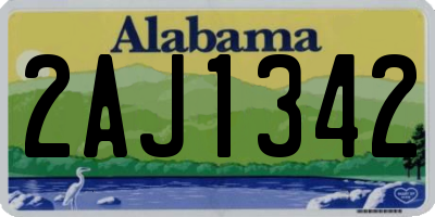 AL license plate 2AJ1342