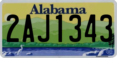 AL license plate 2AJ1343