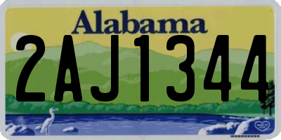 AL license plate 2AJ1344