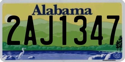 AL license plate 2AJ1347