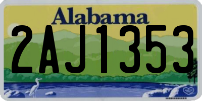 AL license plate 2AJ1353