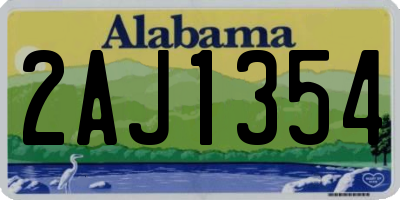 AL license plate 2AJ1354