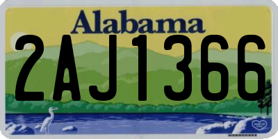 AL license plate 2AJ1366