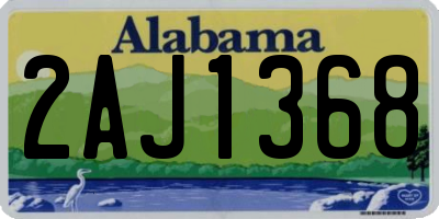 AL license plate 2AJ1368