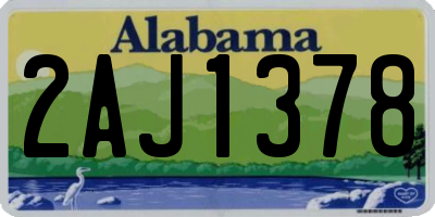 AL license plate 2AJ1378
