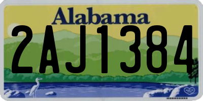 AL license plate 2AJ1384